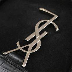 Saint Laurent Black Suede Baby Cabas 2way Handbag