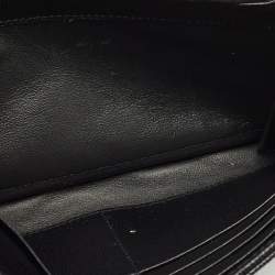 Saint Laurent Black Matelassé Leather Cassandre Wallet