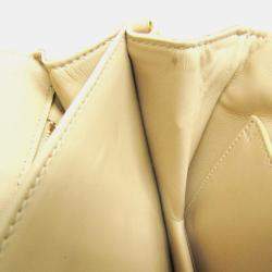Saint Laurent Maillon Satchel Leather Shoulder Bag Beige