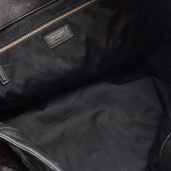 Pre Owned Saint Laurent Black Quilted Leather Maxi Icare Shopping Tote
