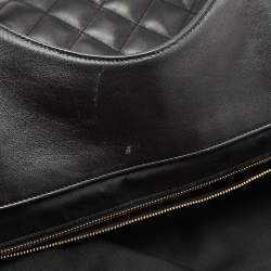 Pre Owned Saint Laurent Black Quilted Leather Maxi Icare Shopping Tote