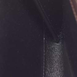 Saint Laurent Brown Patent Leather Uptown Wallet on Chain