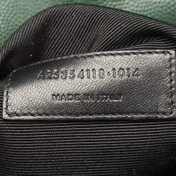 Saint Laurent Green Matelassé Leather Large Monogram Envelope Shoulder Bag