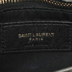 Saint Laurent Taupe Matelassé Leather Toy Loulou Crossbody Bag