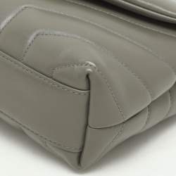 Saint Laurent Taupe Matelassé Leather Toy Loulou Crossbody Bag