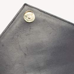 Saint Laurent Navy Blue Mix Matelassé Fabric Medium Envelope Shoulder Bag
