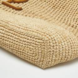 مملوكة مسبقًا حقيبة سان لوران إيكر تسوق ماكسي قش طبيعي