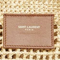 مملوكة مسبقًا حقيبة سان لوران إيكر تسوق ماكسي قش طبيعي