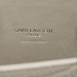 Saint Laurent Grey Croc Embossed Leather Nano Classic Sac De Jour Tote
