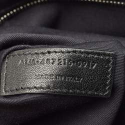 Saint Laurent Dark Grey Matelassé Leather Medium Loulou Shoulder Bag