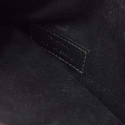 Pre Owned Saint Laurent Burgundy Croc Embossed Leather Medium Uptown Clutch