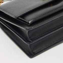 Pre Owned Saint Laurent Black Leather Medium Sunset Shoulder Bag