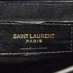 Pre Owned Saint Laurent Black Leather Medium Sunset Shoulder Bag