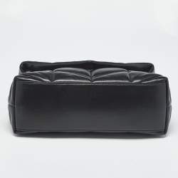 Pre Owned Saint Laurent Black Quilted Leather Small Loulou Puffer Shoulder Bag