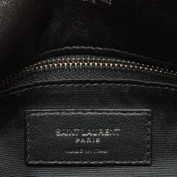 Pre Owned Saint Laurent Black Quilted Leather Small Loulou Puffer Shoulder Bag