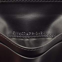 Saint Laurent Black Leather Tiny Cassandre Bifold Wallet
