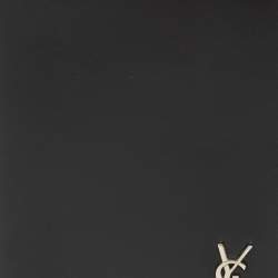 Saint Laurent Black Leather Tiny Cassandre Bifold Wallet