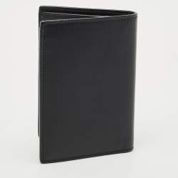 Saint Laurent Black Leather Tiny Cassandre Bifold Wallet