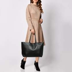 مملوكة مسبقًا Saint Laurent Black Leather Large East West Shopper Tote