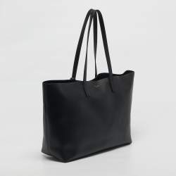 مملوكة مسبقًا Saint Laurent Black Leather Large East West Shopper Tote