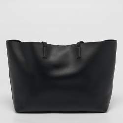 مملوكة مسبقًا Saint Laurent Black Leather Large East West Shopper Tote
