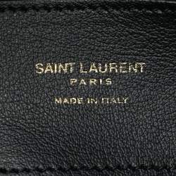 مملوكة مسبقًا Saint Laurent Black Leather Large East West Shopper Tote