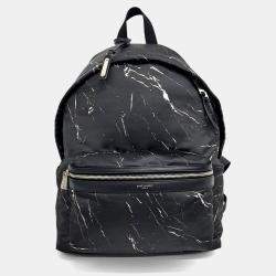 Saint Laurent Paris Black Fabric City Backpack