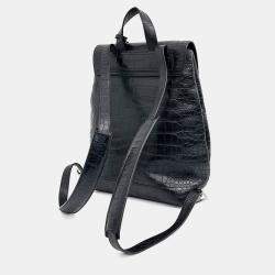 Pre Owned Saint Laurent Paris Black Leather Sac De Jour Supple Backpack