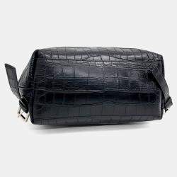 Pre Owned Saint Laurent Paris Black Leather Sac De Jour Supple Backpack