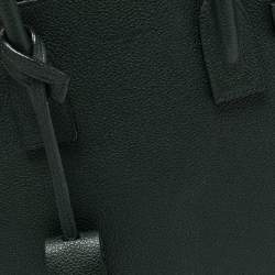 Pre Owned Saint Laurent Dark Green Leather Baby Classic Sac De Jour Tote