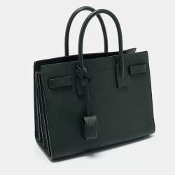 Pre Owned Saint Laurent Dark Green Leather Baby Classic Sac De Jour Tote