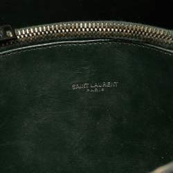Pre Owned Saint Laurent Dark Green Leather Baby Classic Sac De Jour Tote