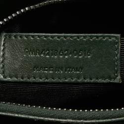 Pre Owned Saint Laurent Dark Green Leather Baby Classic Sac De Jour Tote