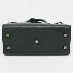 Pre Owned Saint Laurent Dark Green Leather Baby Classic Sac De Jour Tote