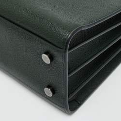 Pre Owned Saint Laurent Dark Green Leather Baby Classic Sac De Jour Tote