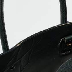 Pre Owned Saint Laurent Dark Green Leather Baby Classic Sac De Jour Tote