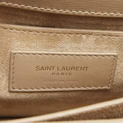 Pre Owned Saint Laurent Beige Leather Medium Sunset Shoulder Bag