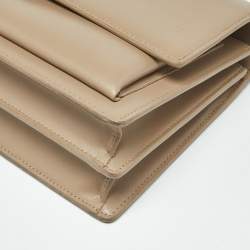 Pre Owned Saint Laurent Beige Leather Medium Sunset Shoulder Bag