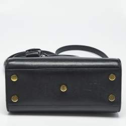 Pre Owned Saint Laurent Black Leather Nano Classic Sac De Jour Tote