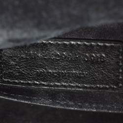 Pre Owned Saint Laurent Black Croc Embossed Patent Leather Medium Sunset Shoulder Bag