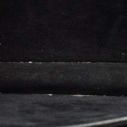 Pre Owned Saint Laurent Black Croc Embossed Patent Leather Medium Sunset Shoulder Bag