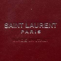 Pre Owned Saint Laurent Red Croc Embossed Leather Nano Classic Sac De Jour Tote