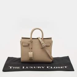 Pre Owned حقيبة يد سان لوران نانو كلاسيك ساك دي جور جلد بيج