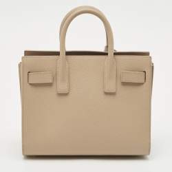 Pre Owned حقيبة يد سان لوران نانو كلاسيك ساك دي جور جلد بيج