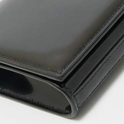 Pre Owned Saint Laurent Black Patent Leather Kate Tassel Clutch