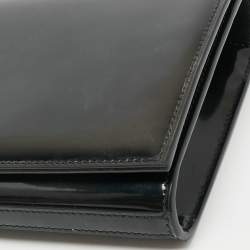 Pre Owned Saint Laurent Black Patent Leather Kate Tassel Clutch