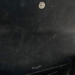 Pre Owned Saint Laurent Black Patent Leather Kate Tassel Clutch