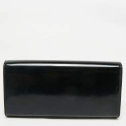 Pre Owned Saint Laurent Black Patent Leather Kate Tassel Clutch