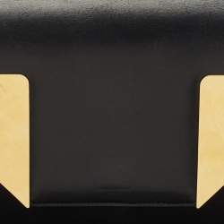 Pre Owned Saint Laurent Black/Gold Leather Medium Betty Shoulder Bag