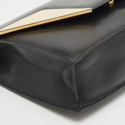 Pre Owned Saint Laurent Black/Gold Leather Medium Betty Shoulder Bag